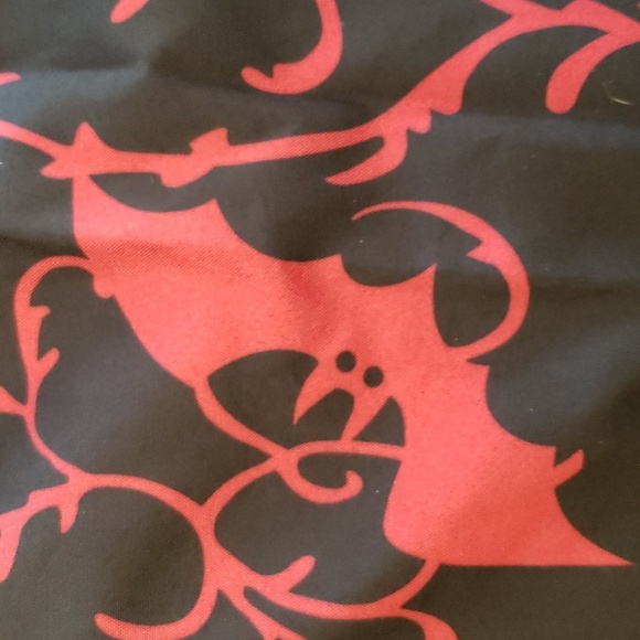 Goth Witch/Vampire Corset Gown w/Burgandy Bat Print Collar & Long Sleeves SZ 12 - Picture 7 of 11